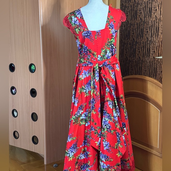 Samantha Sung fit and flare belted floral maxi dress sz 20. XXl - Picture 3 of 16
